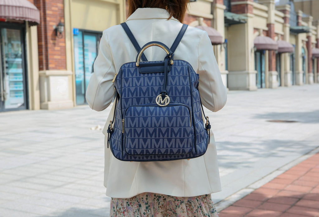 MKF Collection Cora Milan M Signature Trendy Backpack by Mia k